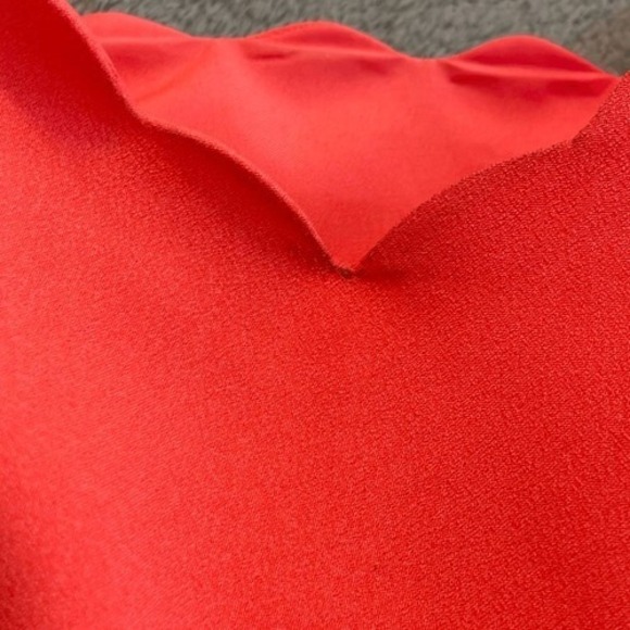 J. Crew Scalloped Camisole Top Neon Coral Pink V-Neck Adjustable Straps 8 - Picture 10 of 11